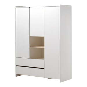 Bijeli dječji ormar Vipack Kiddy, 137,8 x 190 cm