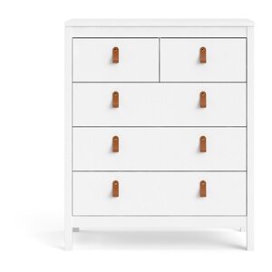 Bijela visoka komoda 82x99 cm Madrid – Tvilum