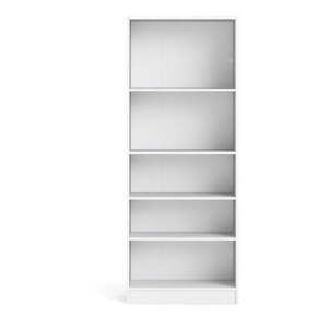 Bijela polica za knjige Tvilum Basic, 79 x 203 cm