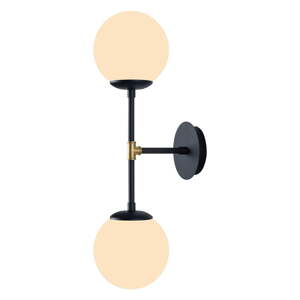 Crna zidna lampa Squid Lighting Kruva, dužine 58 cm