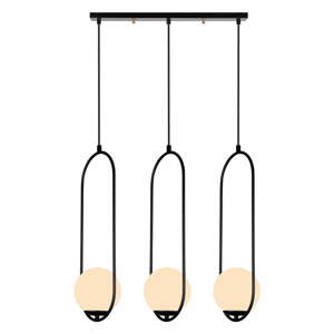 Crna viseća svjetiljka Squid Lighting Arch, visina 146 cm