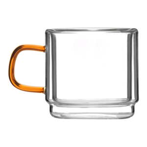 Set od 2 šalice s dvostrukom stijenkom Vialli Design Amber, 80 ml