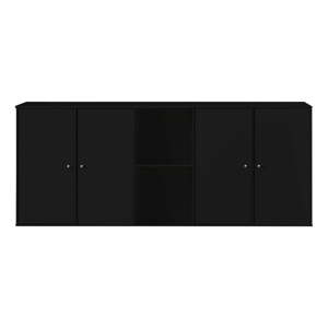 Crna zidna komoda Hammel Mistral Kubus, 169 x 69 cm