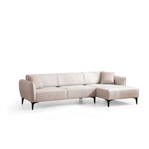 Bijeli kutni kauč  Belissimo, desni kut – Balcab Home