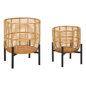 Set od 2 stalka za teglle od ratana Mauro Ferretti, visine 47 cm