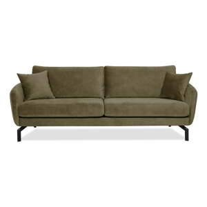 Zelena sofa s baršunastom površinom Scandic Magic, širine 230 cm