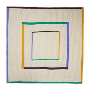 Bež pamučni prekrivač za bračni krevet 260x260 cm Twist - Hübsch