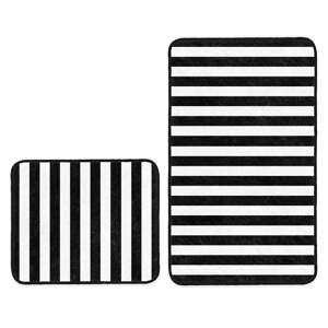 Bijele/crne kupaonske prostirke u setu 2 kom 60x100 cm – Mila Home