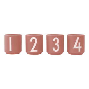 Set od 4 porculanska svijećnjaka Design Letters Mini