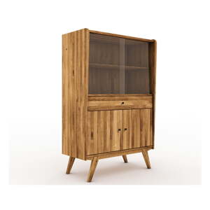 Vitrina od hrastovog drveta 100x154 cm Retro - The Beds