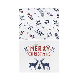 Božićni platneni stolnjak u setu od 2 kom 45x35 cm Merry Blue Christmas - Butter Kings