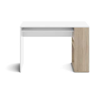 Bijeli radni stol u dekoru hrasta 114x50 cm Yale - TemaHome