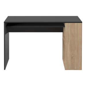 Crni radni stol u dekoru hrasta 114x50 cm Yale - TemaHome