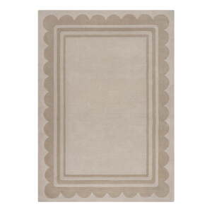 Ručno rađen vunen tepih u prirodnoj boji 120x170 cm Lois Scallop – Flair Rugs