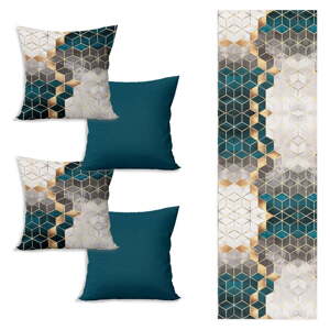 Set nadstolnjaka i 4 jastučnice Optic - Minimalist Cushion Covers