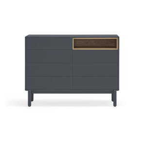 Tamno siva niska komoda 120x90 cm Corvo - Teulat