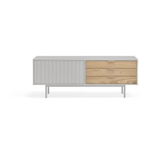 Siva/u prirodnoj boji TV komoda u dekoru hrasta 140x52 cm Sierra – Teulat