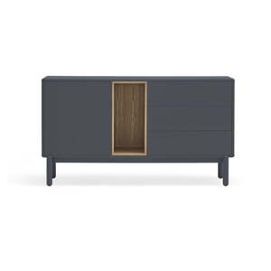 Tamnosiva niska komoda 137x76 cm Corvo - Teulat