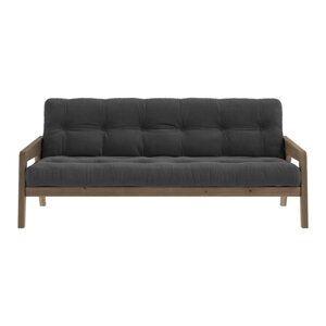 Kauč na razvlačenje od sivog samta 204 cm Grab - Karup Design