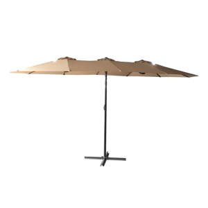 Bež suncobran 456x270 cm Double - Rojaplast