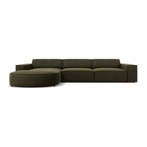 Zeleni baršunasti kutni kauč (lijevi kut) Jodie - Micadoni Home
