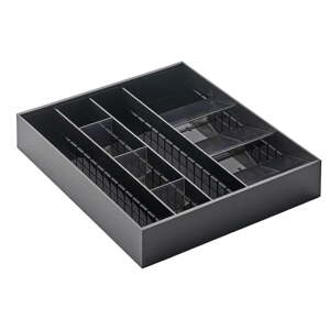 Crni plastični organizator za ladicu 47,5 x 35 cm - YAMAZAKI