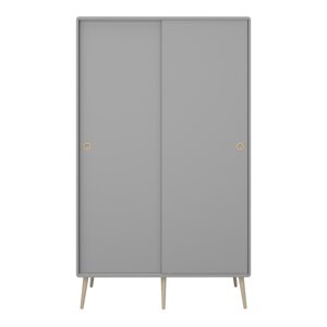 Sivi ormar s kliznim vratima 113x190 cm Softline - Tvilum