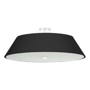 Crna stropna svjetiljka sa staklenim sjenilom ø 60 cm Hektor - Nice Lamps