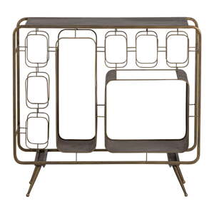 Metalna polica za vino u boji mesinga za 6 boca, 87x80,5 cm Capo - BePureHome