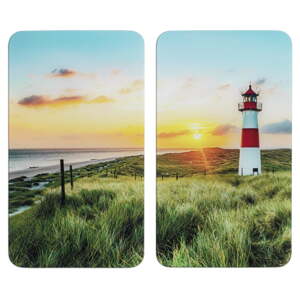 Poklopci za štednjak od kaljenog stakla u setu od 2 komada 52x30 cm Lighthouse - Maximex