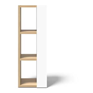 Bijeli regal u dekoru hrasta 40x114 cm Ella - TemaHome