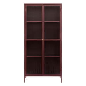 Crvena metalna vitrina 90x190 cm Bronco - Unique Furniture