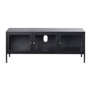 Crni metalni TV stol 132x52 cm Carmel - Unique Furniture