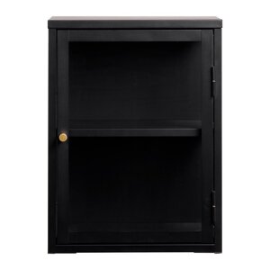 Crna metalna viseća vitrina 45x60 cm Carmel – Unique Furniture