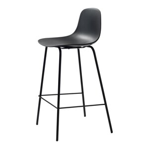Crna plastična barska stolica 92,5 cm Whitby - Unique Furniture