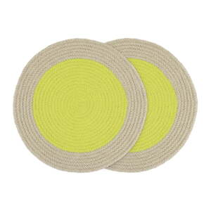 Platneni podmetač 2 kom ø 38 cm Lime - Remember