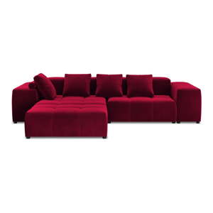 Kutna garnitura od crvenog baršuna (varijabilna) Rome Velvet - Cosmopolitan Design