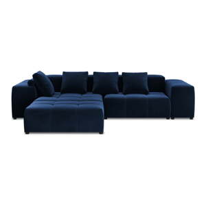 Kutna garnitura od plavog baršuna (varijabilna) Rome Velvet - Cosmopolitan Design