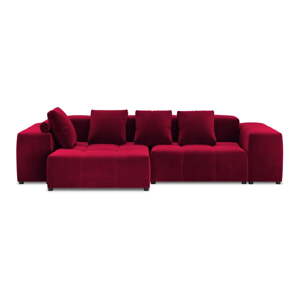 Crna baršunasta kutna garnitura (varijabilna) Rome Velvet - Cosmopolitan Design
