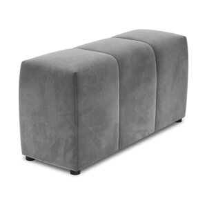 Sivi baršunasti naslon za ruke za modularnu sofu Rome Velvet - Cosmopolitan Design