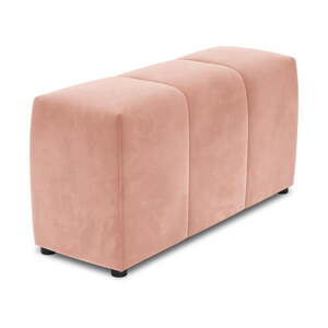 Ružičasti baršunasti naslon za ruke za modularnu sofu Rome Velvet - Cosmopolitan Design