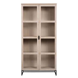 Vitrina od hrastovine u prirodnoj boji 95x195 cm Everett - Rowico