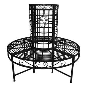 Crna metalna vrtna klupa Larissa - Garden Pleasure