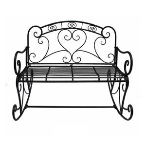 Crna metalna vrtna klupa Dares - Garden Pleasure