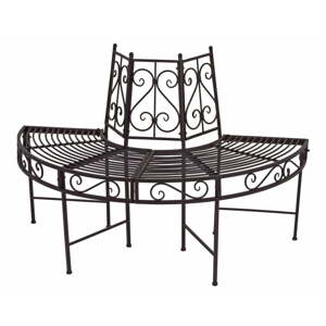 Crna metalna vrtna klupa Narvi - Garden Pleasure