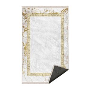 Tepih u bijelo-zlatnoj boji 80x150 cm - Mila Home