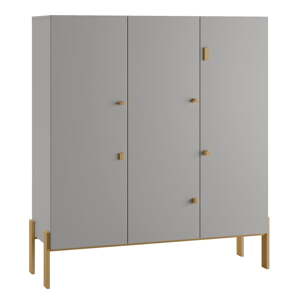 Svijetlo sivi dječji ormar 150x170 cm Cube - Pinio