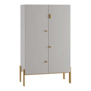 Svijetlo sivi dječji ormar 100x170 cm Cube - Pinio