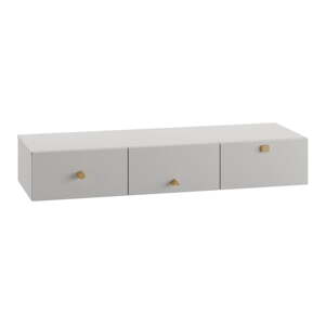 Svijetlo siva niska dječja komoda 150x25 cm Cube - Pinio