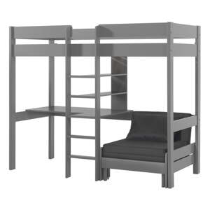 Sivi povišeni dječji krevet 90x200 cm Pino - Vipack